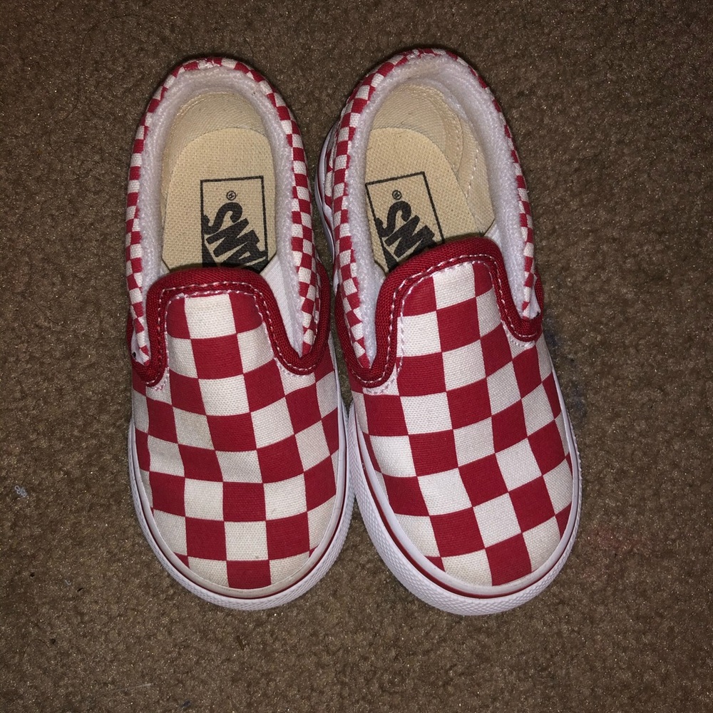 Red and white vans